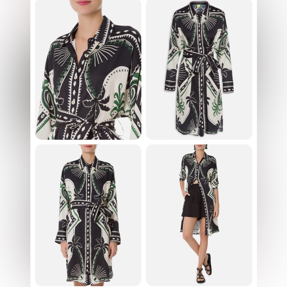 Farm Rio Mystic Scarf Long Shirt Dress New with Tags Size Small